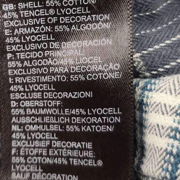 The North Face Top Womens Medium Flannel Button Up Shirt White Plaid Cuff Sleeve - Picture 9 of 12